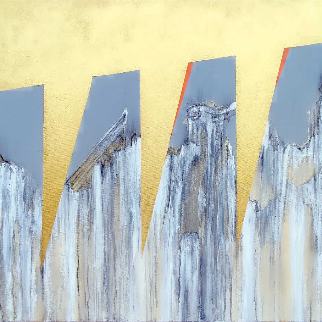 PRZESZŁOŚĆ - akryl na płótnie, 70x70 cm, Roman Przewoźnik 2025 r