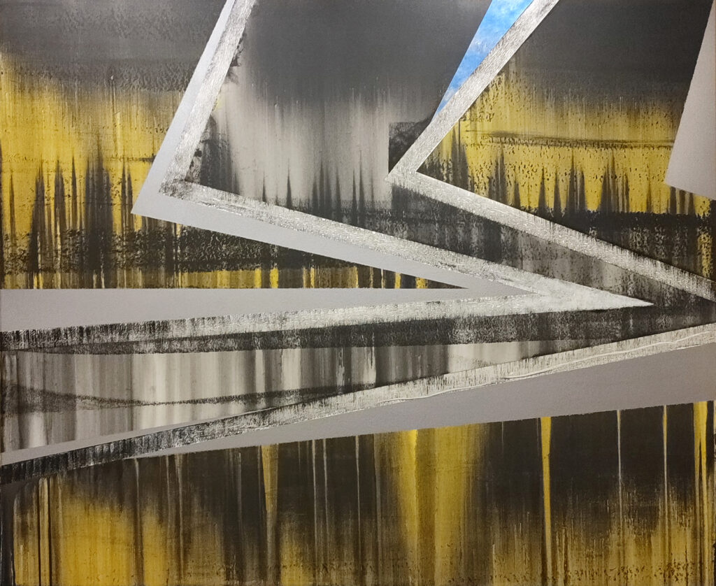z cyklu "GRANICE - UA/ WOJNA", 110x130 cm, akryl na płótnie, 2022 r.