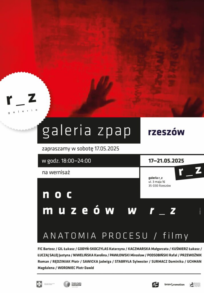 NOC MUZEÓW - ANATOMIA PROCESU - galeria r_z - 17 05 2025 plakat
