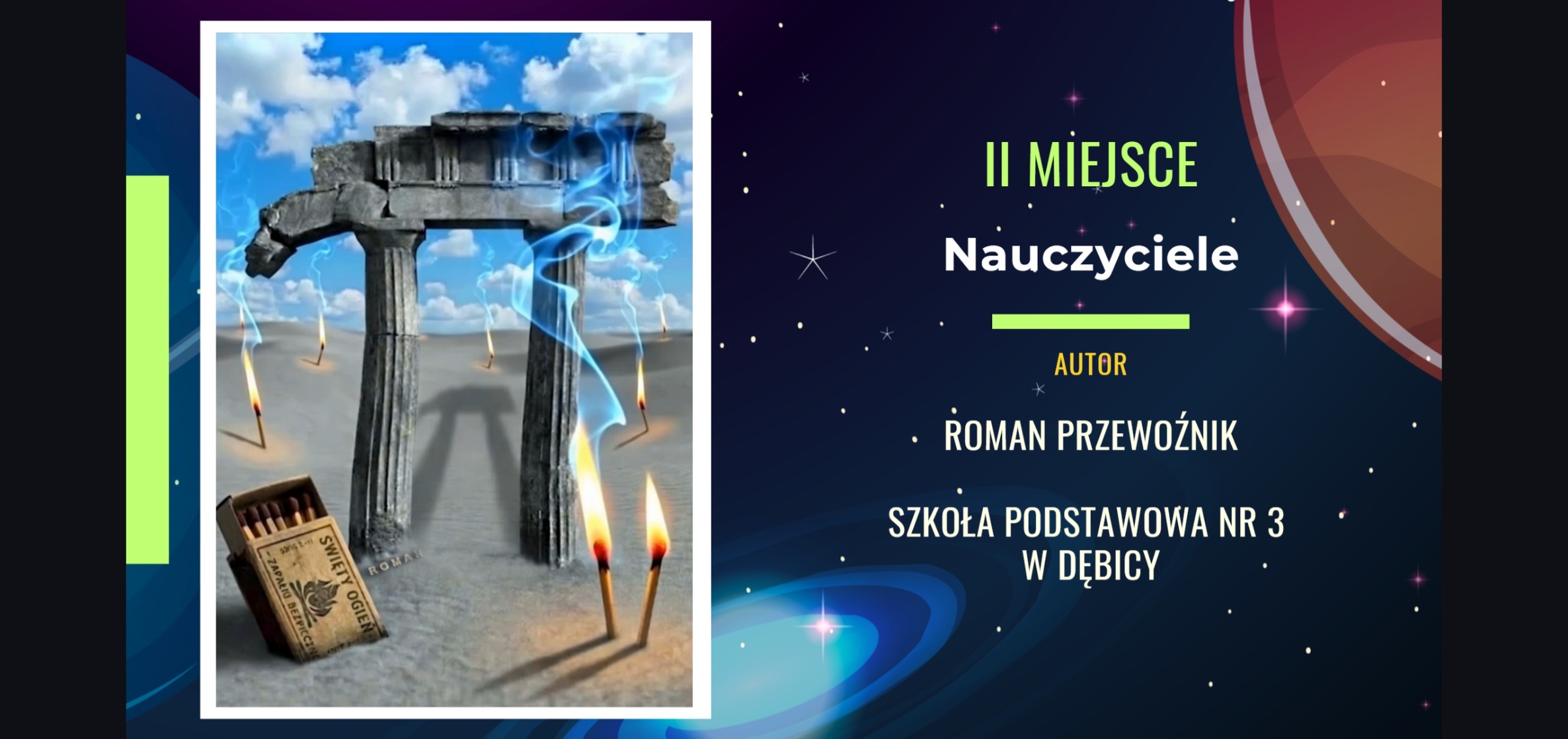 II miejsce w kategorii nauczycieli w Ogólnopolskim Konkursie „Epickie Pi”