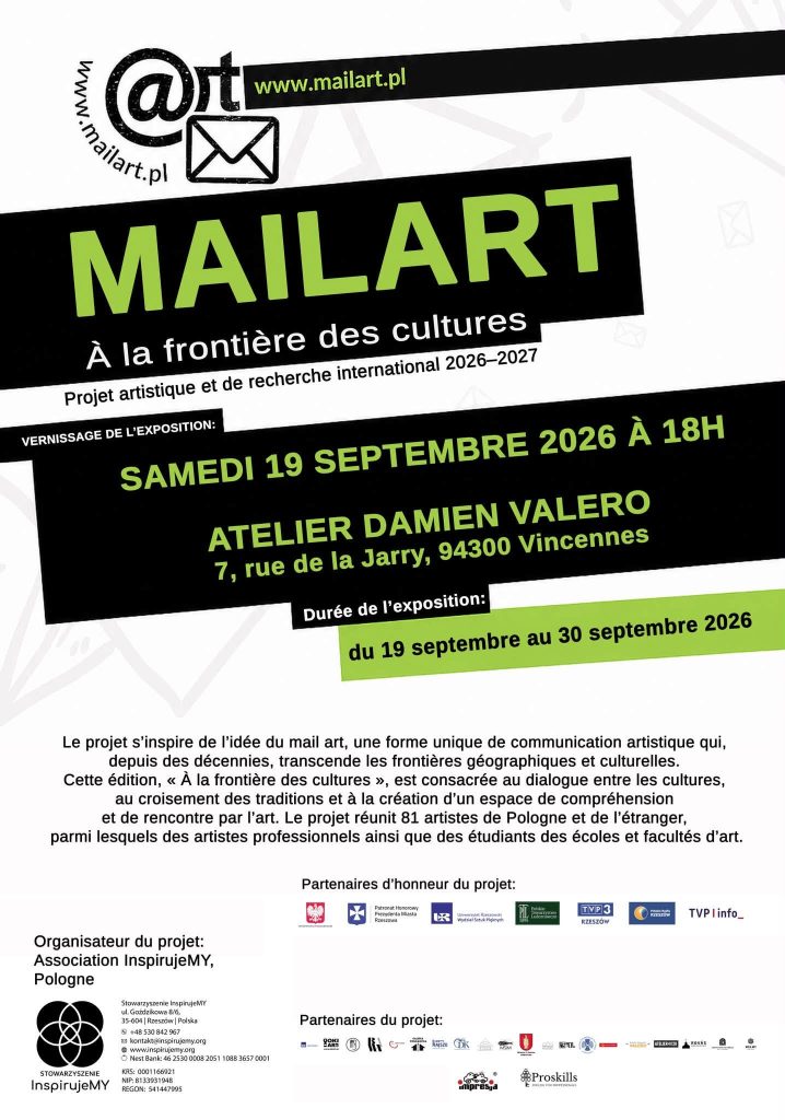 MAIL ART - Pogranicze kultur - wystawa w Atelier Damien Valero - Francja